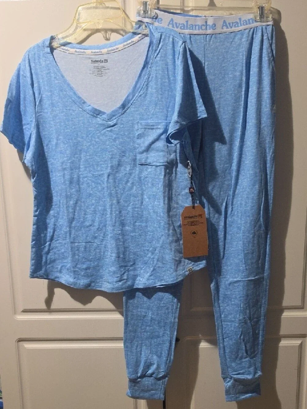 Light Blue Two-Piece Lounge Set - Elastic Waistband